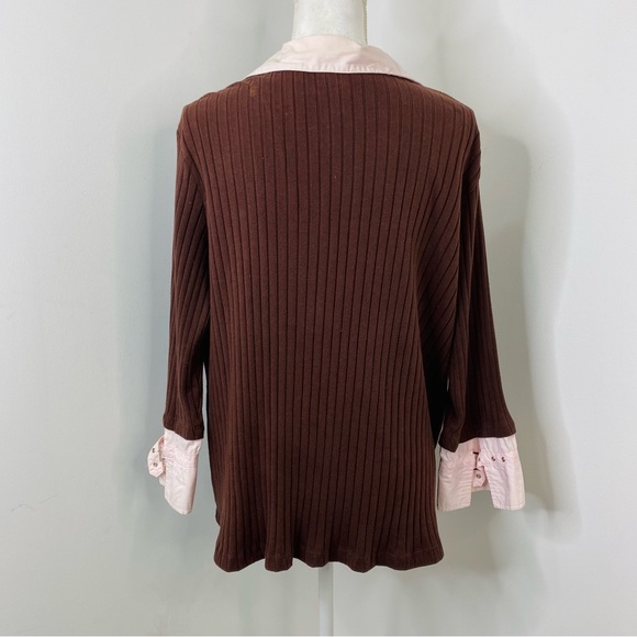 Anxiety Prep Collar Sweater Blouse - Picture 5 of 8